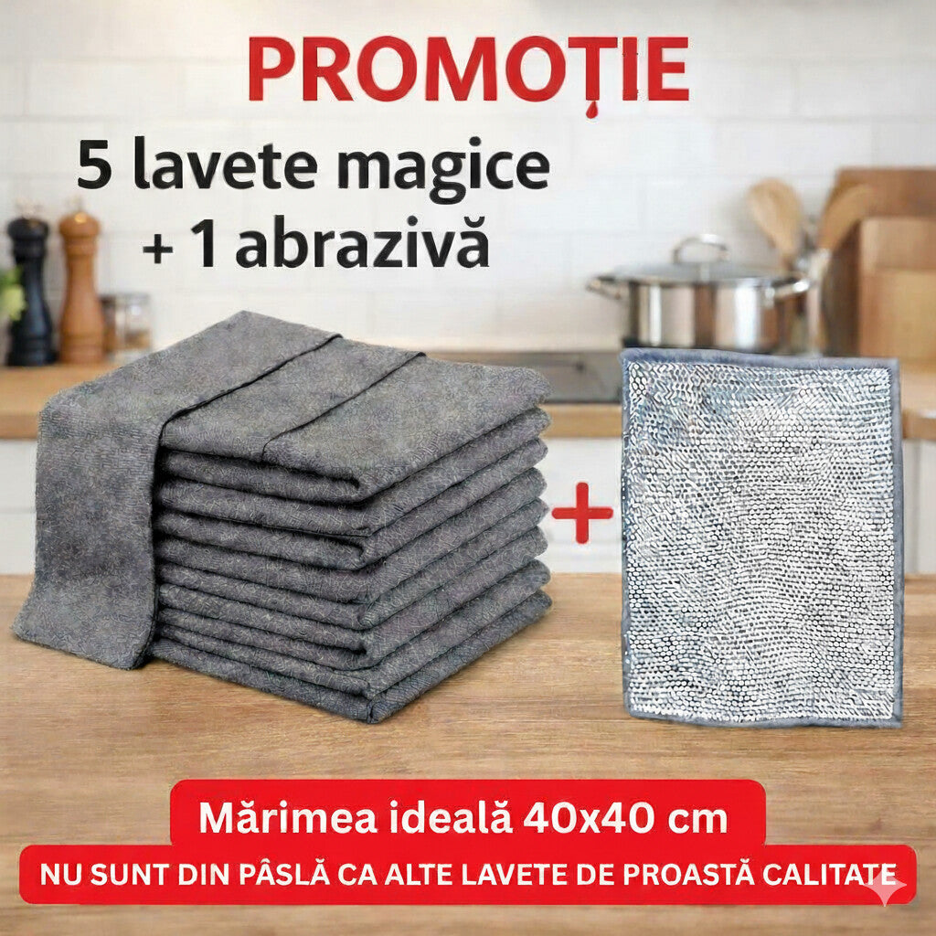5 Lavete Magice+ 1 Abrazivă